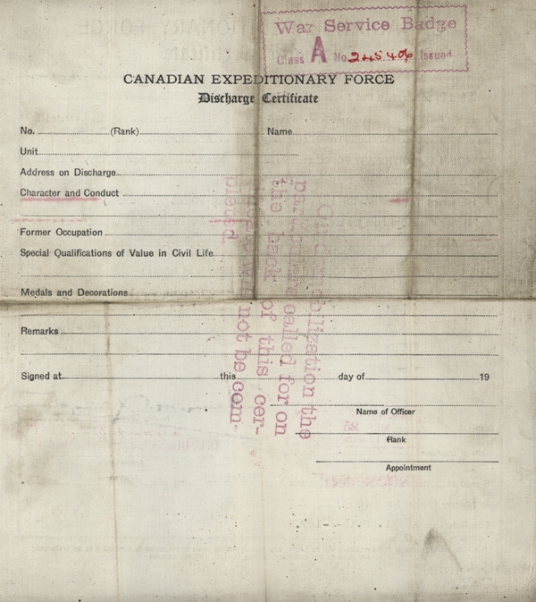 109th CFC Service Dress Tunic; did he get his medals? CEFDischargeJamesRev600pixels
